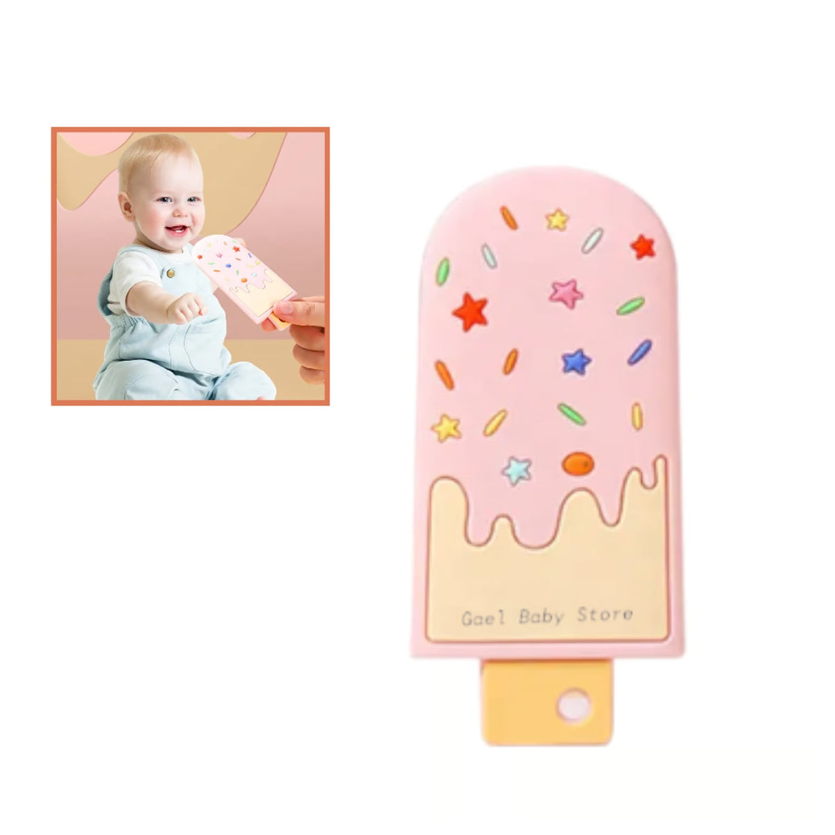 MORDEDOR DE PALETA EN FORMA DE HELADO