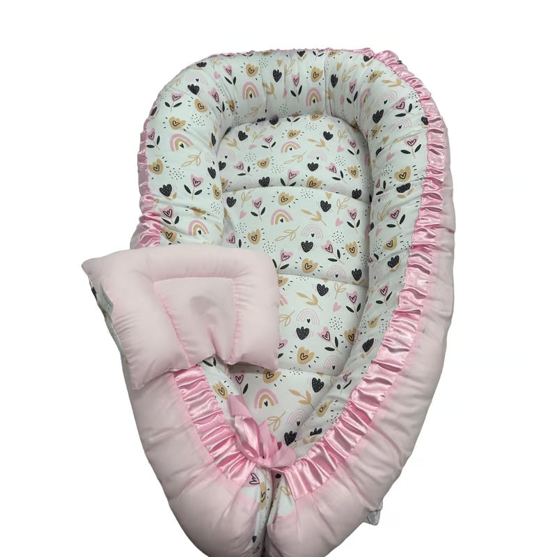 CUNA COLECHO - ROSADO ARCOIRIS LINEA SMILE BABY