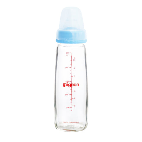 Biberón Peristáltico de vidrio Boca Standard 8oz/ 240 ml Rosca Celeste