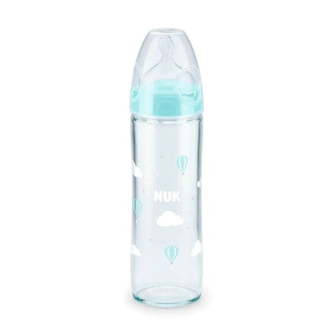Biberón First Choice + New Classic Vidrio 240ml Celeste