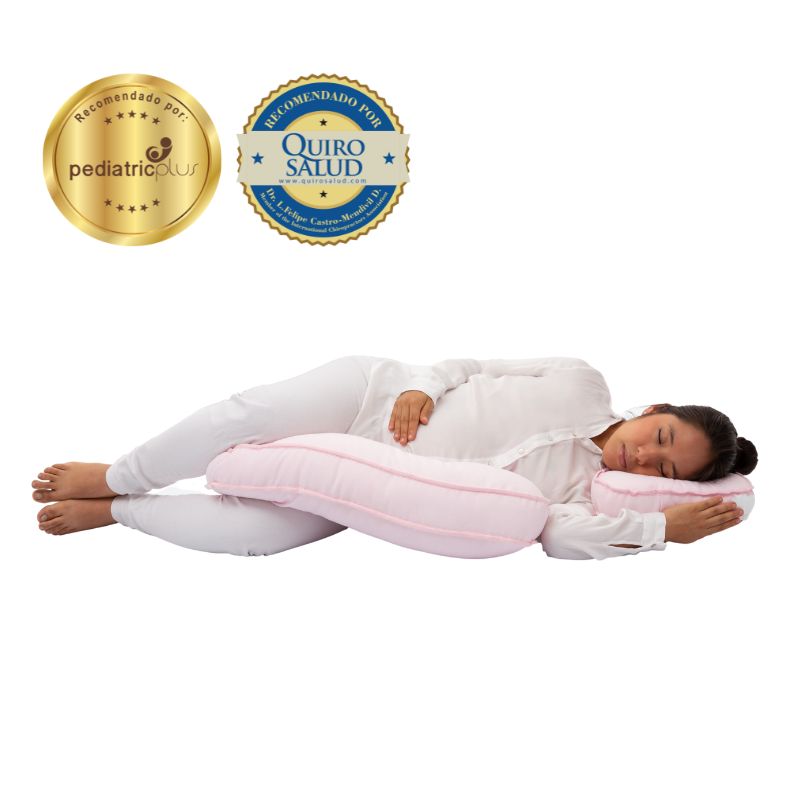 Doble Almohada de Lactancia Rosado