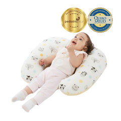 Almohada de Lactancia y Estimulación 5 en 1 maternelle Maiz animales, colecho, soporte de espalda, cojín de lactancia