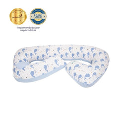 Cojín Multifuncional Celeste Ballenitas - Maternelle
