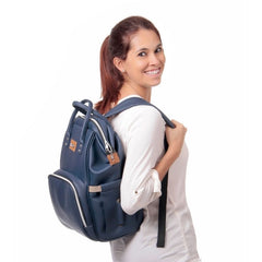 MOCHILA PAÑALERA AZUL