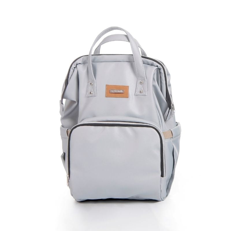 MOCHILA PAÑALERA PLOMO
