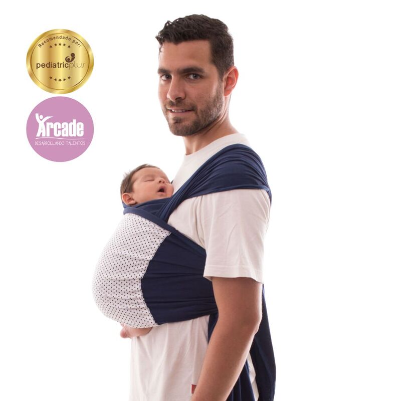 Fular Ergonómico maternelle Azul Puntos para bebé en los primeros meses ...