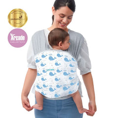 Fular Ergonómico maternelle Melange Ballenitas para bebé en los primeros meses, portabebé