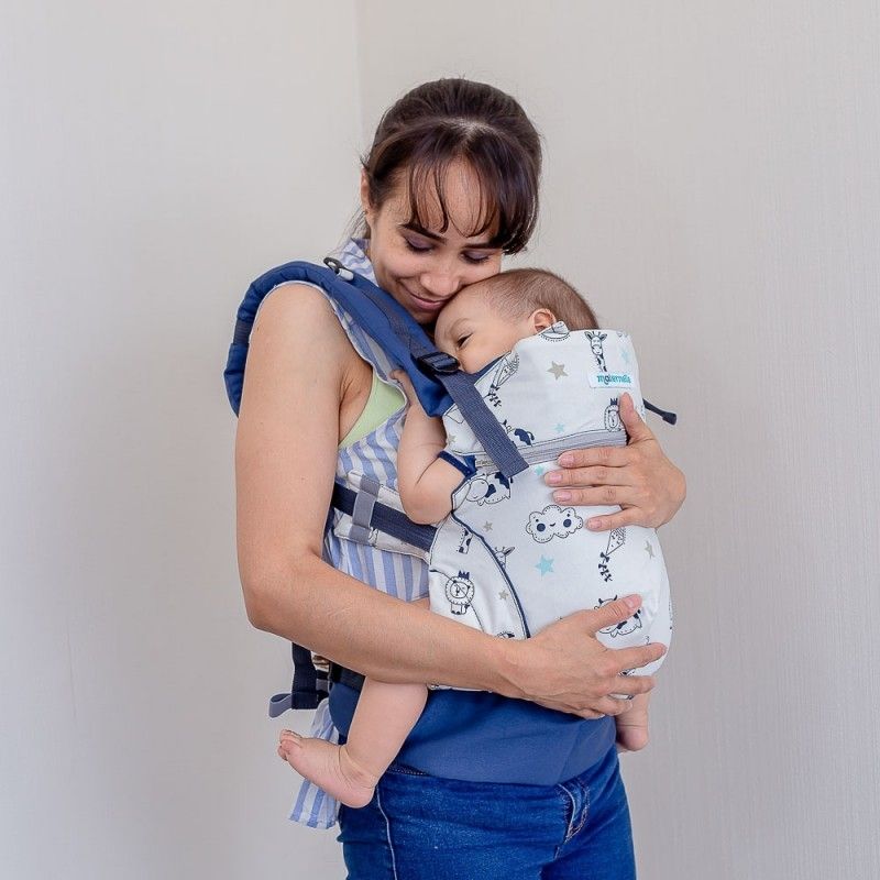 Mochila Ergonómica Evolutiva 4 en 1 Acero Nubes - Maternelle