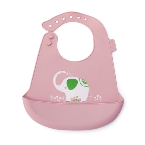 Babero con Bolsillo de Silicona Elefantitos - Maternelle