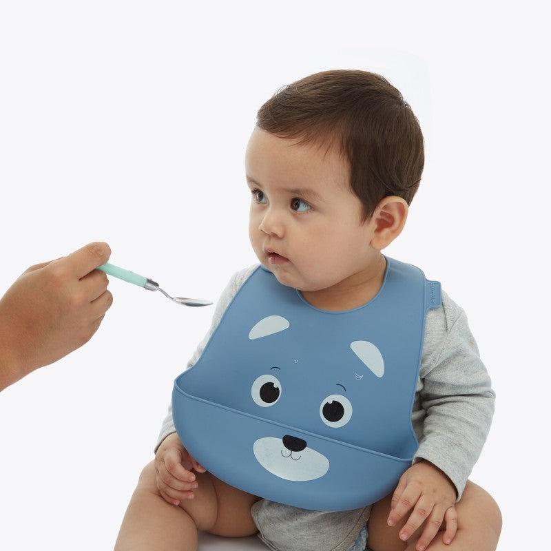 Babero con Bolsillo de Silicona Osito - Maternelle